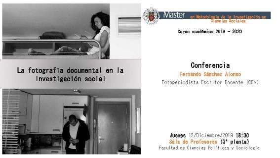 Conferencia: La fotografía documental en la investigación social